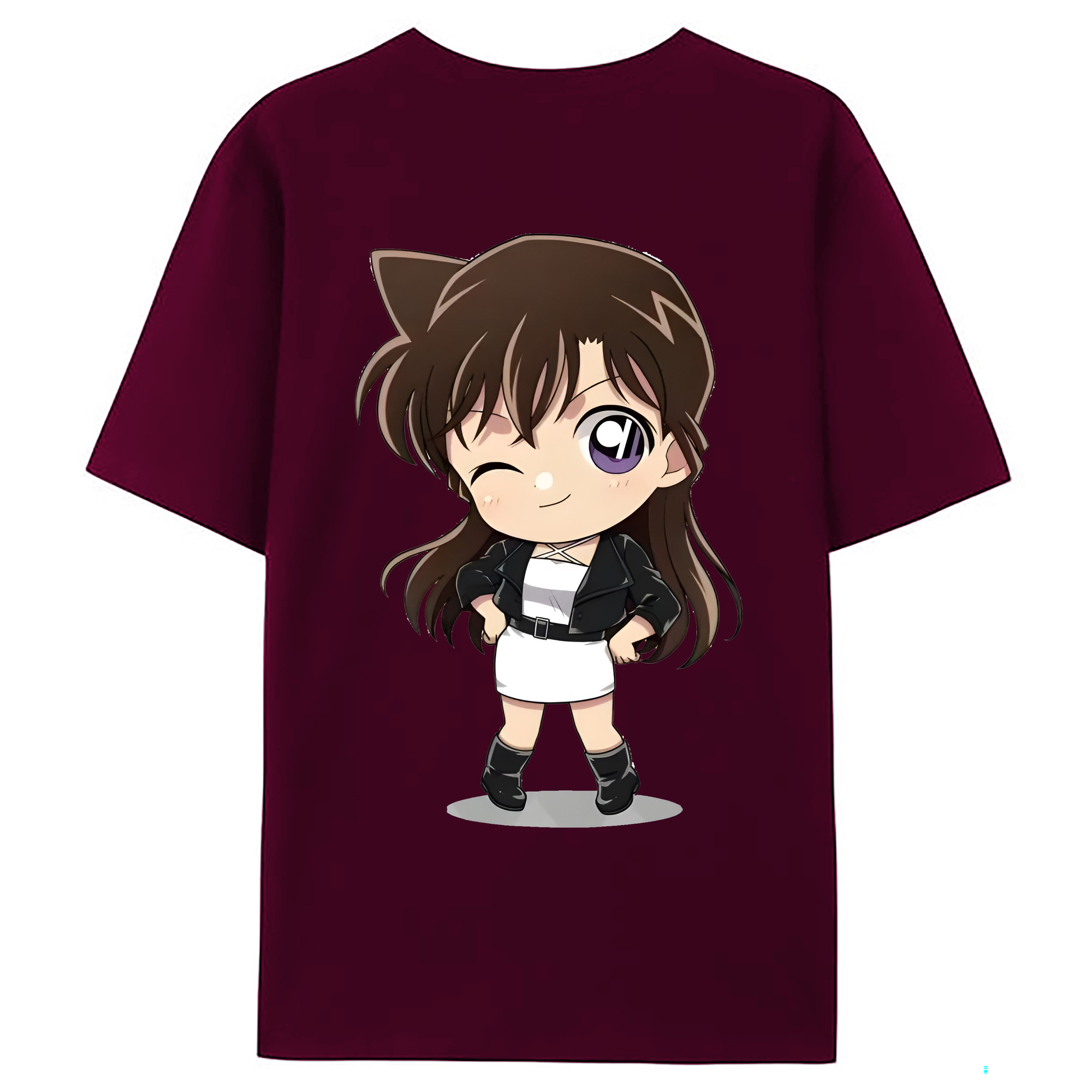 （画像用） 名探偵コナン 毛利 蘭 もうり らん、モーリ ラン Detective Conan Rachel Moore レディース半袖Tシャツ(バックプリント)